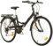 Multibrand Folding City, 24 Zoll Komfort Damen Klapprad, 6 Gang, V-Bremse, Fahrrad-Licht, Kotflügel, Fahrradträger, für Damen und Mädchen geeignet ab 135-160 cm (Schwarz mit Pink & Grau)