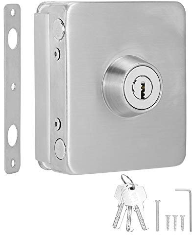 Loquet de porte en verre, fer de serrure de porte en verre pour bureau à la maison