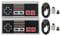 2X 2.4 GHz Wireless Controller Aggiornato Funzione Turbo Costruire in Batteria Ricaricabile Adattatore Wireless USB per Mini NES Classic Edition PC Mac OS Raspberry PI