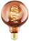 EGLO E27 Lampe dimmbar, Spiral LED Glühbirne Globe, Vintage Deko Leuchtmittel Kupfer im Retro-Design, 4 Watt, 30 Lumen, warmweiß, 2000k, Edison Birne G95, Ø 9,5 cm