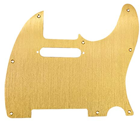 Gold 8 Löcher Telegitarre Pickguard Metall Pick für Standard Pickguard