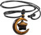 KYEYGWO Unisex Crystal Moon Pendant with Adjustable Wax Rope, Crystal Stone Crescent Star Necklaces Healing Stone Amulet Half Moon Lucky Charm Jewelry, Tiger's Eye Stone