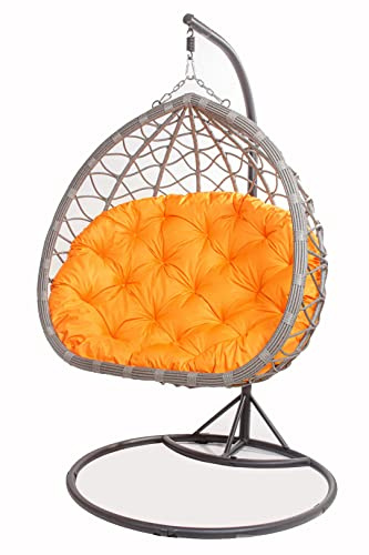 Kissen FÜR HÄNGESESSEL 130x100cm-kissen-Schaukelkissen-Kissen für Hängekorb-Hängesessel Kissen, Polster, Hängekorb, Schaukel Korb, Schaukelkissen Rückenkissen (Orange)