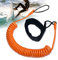 Senbaler 10 Füße Surf Leash,SUP Kajak Sicherheitsleine,Coiled Fußschlaufe Einziehbares für Surfbretter,Stand Up Paddle Board (Orange)