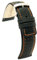 diloy Uhrenarmband Rindsleder perforiert Rallye Racing Stil Kontrastnaht – Sportlich für Uhr – Größen 18mm 20mm 22mm 24mm Schwarz, Braun, Rot, Marineblau 367 Schwarz 22mm