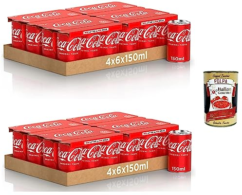 48x Coca Cola original mini dosen kohlensäurehaltiges Getränk 150ml Softdrink + Italian gourmet polpa 400g