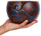 Personalized Rosewood Lichtenberg Wooden Storage Yarn Bowl, Bowl Holder & Dispenser for Tangle-Free Yarn Perfect Large Knitting & Crochet Bowl - Crochet Bowl Fractal Wood Burning & Resin Artwork