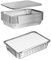 Genérico 100 bandejas de aluminio 450/500 cc con tapas de cartón y aluminio