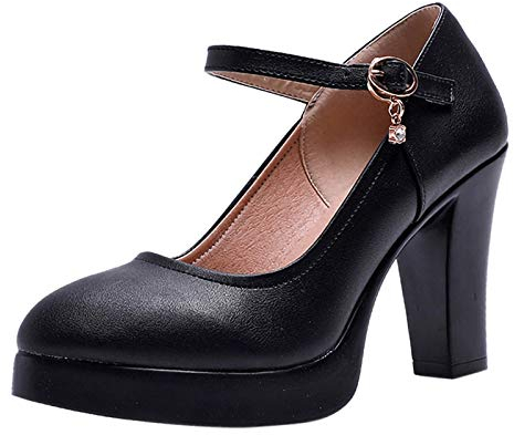 CCOOfhhc Damen Tanzschuhe Standard & Latein Schwarz 38 EU Riemchenpumps