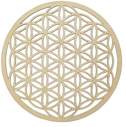 Untersetzer Blume des Lebens aus Holz – nachhaltige Eleganz & spirituelle Harmonie für Haus und Meditation (1 x 20 cm)