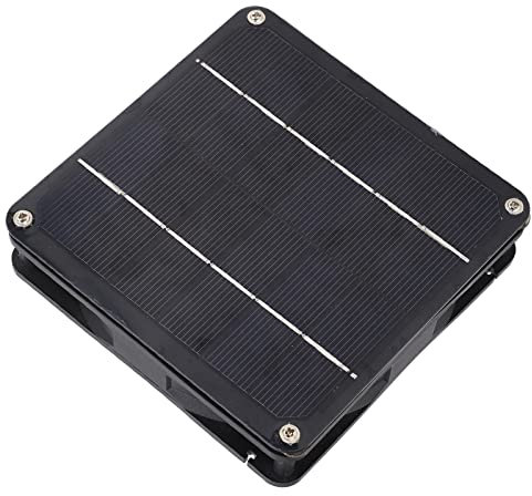Ventilatore di Scarico Ad Energia Solare, Piccolo Kit Ventola Alimentata da Pannello Solare da 20 W a Risparmio Energetico per Cuccia per Animali da Viaggio (BLACK)