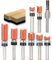 9PCS Flush Trim Router Bit Set, 1/4 inch Shank, Straight Flush Trim Pattern Tools with Top Bearing, Wood Milling Cutter for Trimming