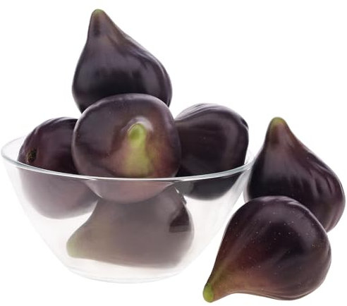 Funzhan 8pcs Fico Falso Artificiale Realistico Frutta Decorazione Realistica Fichi Fichi Fichi Cibo Decor Ciotola Riempimento Simulazione Schizzo Cucina Casa Educazione Precoce Prop
