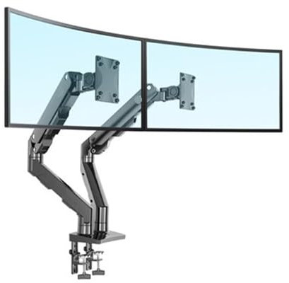 WGJJPQYK G55 mechanische Feder 27-Zoll-45-Zoll 42-Zoll großer Dual-Screen-Monitor Desktop-Ständer 360 Drehung 5-16 kg Ultra-Breitbildschirm gebogener Bildschirm USB (Color : White)