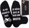 Merclix Chaussettes Homme 43-46 Rigolote Idee Cadeau Homme Original Utile Noel Anniversaire Fete des Peres Saint Valentin Cadeau Papa Papy Moto