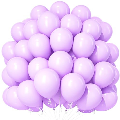 Teselife Palloncini Viola Pastello, 100 Pezzi 12 Pollici Macaron per Ragazze Donne Compleanno Anniversario Matrimonio Fidanzamento Baby Shower Feste Nuziali Decor