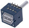 Drehgeber 10K 20K 50K 100K 250K 500K ALPS RK27 Potentiometer Dual 10~500KAX2 Geschlitzter japanischer Drehschalter 6Ppin(10k)