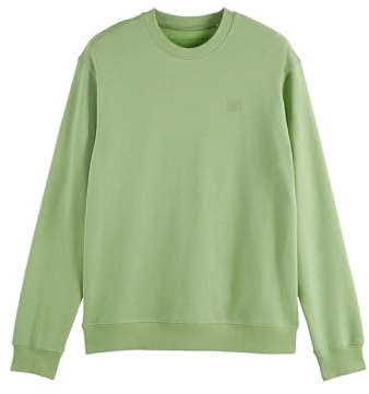 Scotch & Soda Herren Essential Badge Logo Crewneck Sweatshirt, Pistachio, L