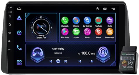 9 Android 13 Car Radio Für Chrysler Grand Voyager 5 2011-2015 Autoradio USB Bluetooth 8 Core Autoradio DAB+Radio CarPlay Android Auto Navi Bluetooth DAB+Radio WiFi FM Radio (2GB RAM+32GB ROM)