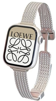 YDxingY Correa de reloj Compatible con Apple Watch 38mm 40mm 41mm Mujer Hombre,Ajustable correa de malla para reloj para iWatch Serie 9 8 7 SE/SE2 6 5 4 3 2 1,Color Starlight