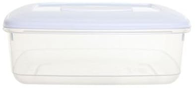 Q&H - Rectangular Food Storage Container - Fridge Owen Dishwasher Safe - Plastic Reusable Food Prep Containers With Lid - Stackable, Airtight, Leak Proof Food Storage Box - School & Office Use (4L)
