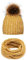 Solvera_Ltd Damen Set für Winter Warme Strickmütze, Wintermütze & Loop mit großer Kunstfell Bommel, Gefütterte Warme Weiche Strickset Beanie mit Fellbommel + Schlauchschal, Einheitsgröße (Senf)