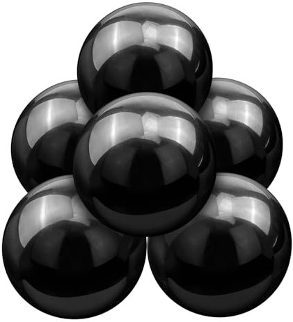 6 Stück 33mm Magnetkugeln Spielzeug, magnetisches Ferrit-Zappelset für Erwachsene, Schreibtischspiele zum Stressabbau, Schwarz