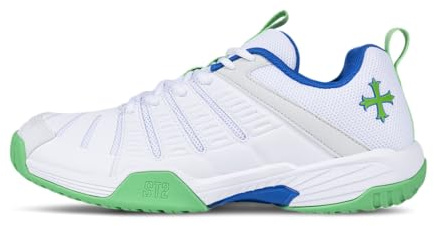 Teuton Sports ST2 Unisex All-Court Shoes: Lightweight, Breathable Sneakers for Tennis, Squash, Pickleball & More - Sizes 37-48 EUR (White, EU Schuhgrößensystem, Erwachsene, Numerisch, M, 43)