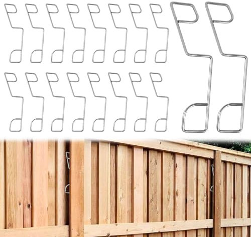 prota Stainless Steel Fence Panel Clips, 50 PCS Fence Panel Grips Clips, Fence Clips for Panels Fence Wedges to Stop Rattling and Banging for Garden Wind Protector (50)