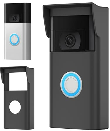 Silicone Skin Case Cover Compatible with Ring Video Doorbell 2nd Gen-Protect Your Ring 2nd Gen Doorbell from Direct Infringement of Sun Glare,Weather & UV