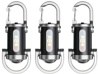 2 in 1 Flashlight and Power Bank, 3 Pack Mini Keychain Flashlight, Powerful Led Small Flashlights Waterproof and Shockproof, Multifunctional Keychain Light for Outdoor Camping Mountain Climbing