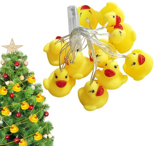 Ahuuen Lichterkette,Innen Lichterkette - Entzückende Enten-Design Deko Für Zaun Fenster Garten Balkon Terrasse Hochzeit Weihnachten