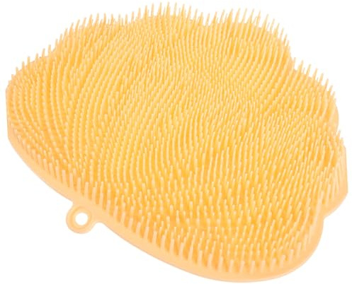 Fußpeeling Pad aus Silikon für Dusche und Rücken, Gelb | Fußmassage, Entfernt Abgestorbene Haut, Praktisches Design, für Tägliche Pflege und Badewanne
