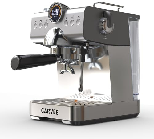 RBFGYIOP Halbautomatische Espressomaschine mit integrierter Kaffeemühle 20BAR-Mit Milchaufschäumer