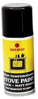 HOCHSTE Hotspot Stove Paint, Durable, Long-Lasting Protection, Fast-Drying and Easy-to-Apply, Scratch-Resistant, Rust-Preventive, Stoves, Fireplaces, Wood Burners, Heat-Resistant, (150ml)