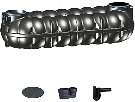 PREMIER TECH AQUA GmbH Zisterne 10000 Liter Regenwassertank NEO Standard mit Deckel, beruhigtem Zulauf und Siphon - Kunststoff, Kunststoffzisterne, Komplettset