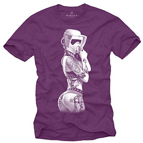 Strom Trooper Star - Tattoo T-Shirt Herren - Ink Wars lila S