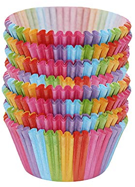 200 Stück Rainbow Cupcake Fällen Kuchen Backen Muffin Dessert Hochzeit Party