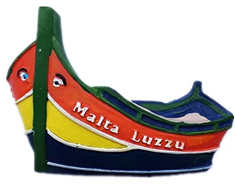 Malta Luzzu Resina 3D Forte Magnete da Frigorifero Souvenir Regalo Turistico Calamita Cinese Fatto a Mano Artigianato Creativo Decorazione Casa e Cucina
