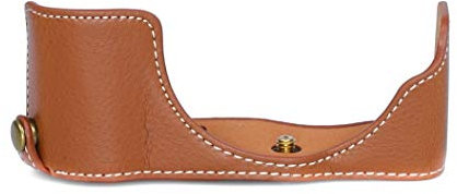 Echtleder kompatibel mit Panasonic DMC-GX85 Tasche Etui braun Kameratasche CC1803b