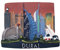 3D Dubai Kühlschrankmagnet, Touristensouvenirs, Kunstharz, magnetische Aufkleber, Kühlschrankmagnet, Heim- und Küchendekoration aus China