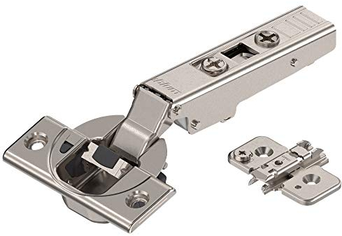 Gedotec Topfscharnier Küchen-Schrank Topfband Eckanschlag - 71B3550 | Blum Clip Top Blumotion Dämpfung | Tür-Scharnier Topf-Ø 35 mm zum Schrauben | 1 Stück - Möbel-Scharnier 110° mit Montageplatte