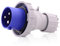 Enchufe de alimentación CEE Enchufe industrial IP67 en gris azulado 32A, 3 pines, 230V, CE, SB, RoHS, Reach