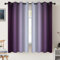 COSVIYA Ombre-Vorhänge mit Ösen, 160 cm Länge, lila und grau-weiß, Farbverlaufsvorhänge, lichtblockierend, isoliert, Thermo-Fenstervorhänge für Schlafzimmer/Wohnzimmer, 2 Paneele, 132 x 160 cm