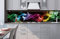 Dimex Küchenrückwand Verbundplatte SCHWARZER Rauch 240 x 60 cm | Spritzschutz Küche für Herd Spüle | Premium Qualität, Acrylglas - Plexiglas, Stärke 5 mm - Made in EU | Inklusive Kleber