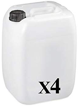 Bidon Plastique 20 litres AUDE PLASTIQUE - Filetage S60x6 - Empilable - homologué ADR idéal pour Les liquides, l'eau, Les Produits Chimiques/Camping/Camping-Car