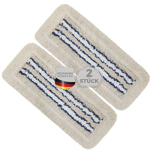 Okaei Housse de serpillère 2 Piece (40 CM) - Housse de serpillère pour hôpitaux et établissements de Soins - Housse de serpillère à Glissement Optimal pour Un Travail Ergonomique - Beige
