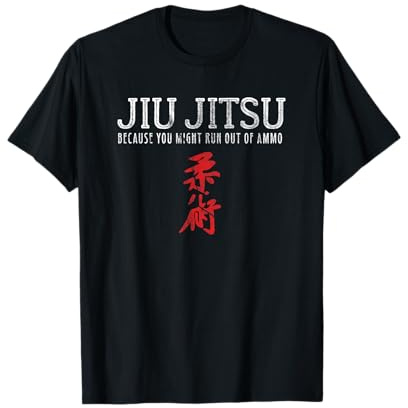Brazilian Jiu Jitsu BJJ Designs Herren Jiu Jitsu T-Shirt Schwarz S Klassisch Sporty Kurzarm T-Shirt