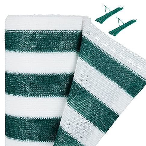 relaxdays Brise-Vue clôtures, 1x30 m, rambardes, résistant aux UV et intempéries, Tissu HDPE, Vert-Blanc