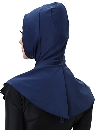 seafanny Damen Swim Hijabs Volldeckender Schwimmschal Sonnenschutz Blau